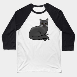 Cat - British Shorthair - Black Baseball T-Shirt